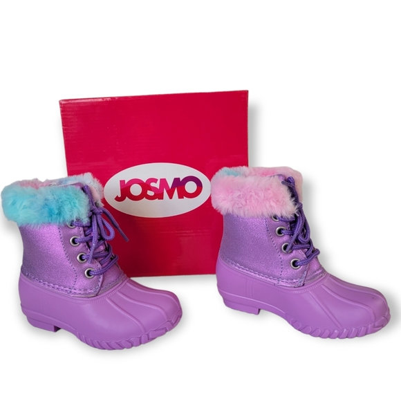 Josmo Purple & Teal Shimmer Duck Boot Toddler 6 - Picture 4 of 5